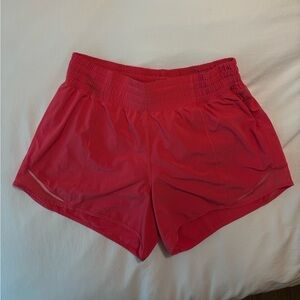 lululemon athletica Hotty Hot High Rise 4” Athletic Shorts in Lip Gloss